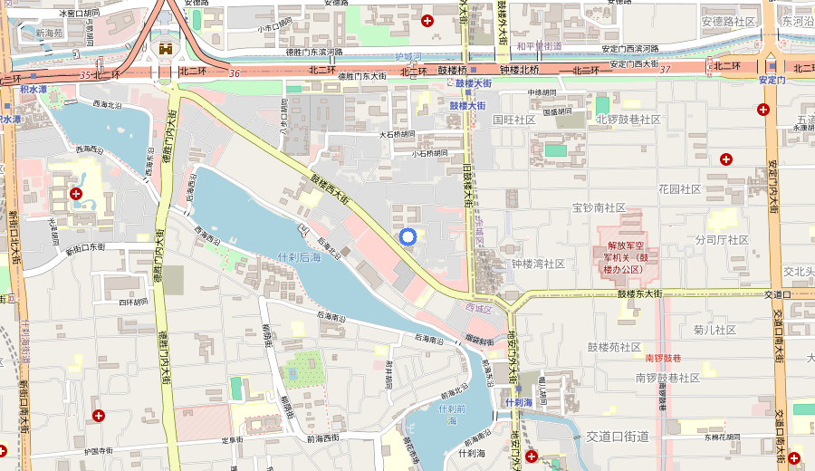Beijing Hutongs (Shichahai / Nanluoguxiang area) map 1