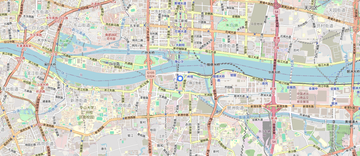 Canton Tower map