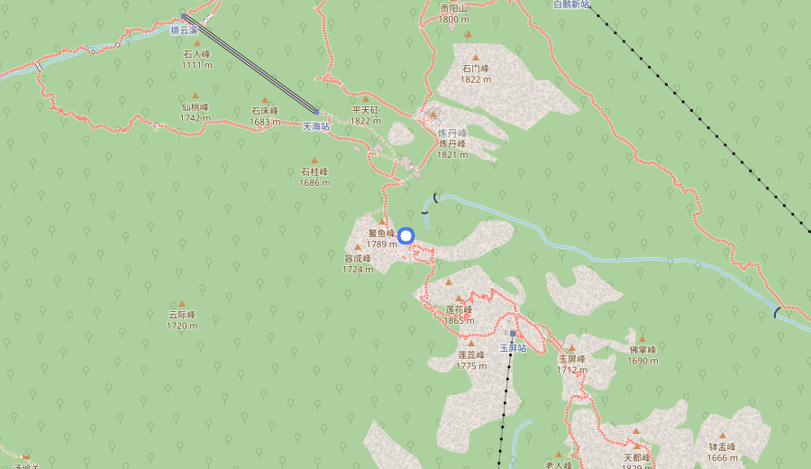 Huangshan (Yellow Mountain) map 1