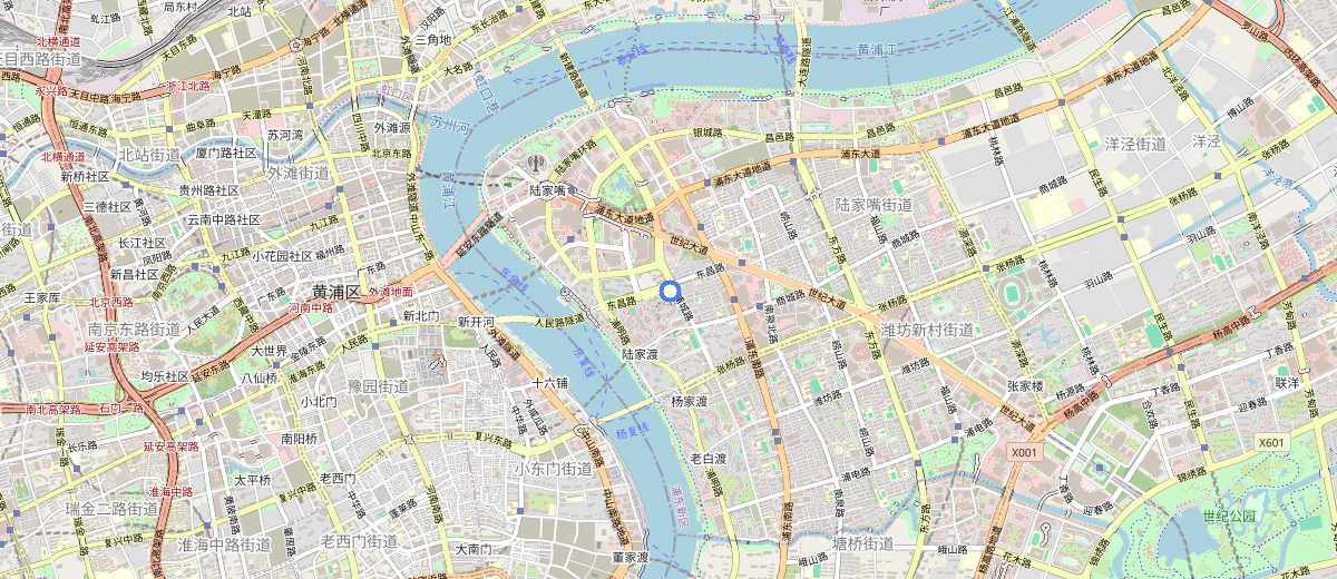 Shanghai Tower (Lujiazui skyline area) map