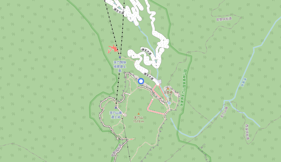 Tianmen Mountain map 1