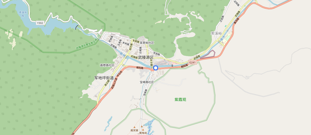 Zhangjiajie National Forest Park map